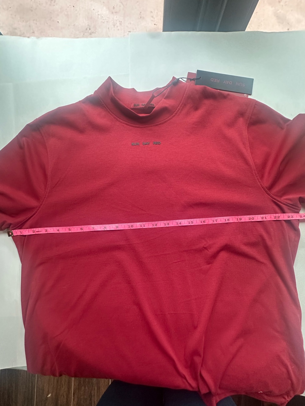 Sun Day Red Fermi Mock Golf Shirt Tiger Woods Polartec Sunday Red Large NWT! - Picture 6 of 9